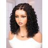 Lwigs Most-Fit Cap Boho Curls Top Braided Wigs Invisible Skinlike HD Lace Short Length Natural Color 5x5 Lace Closure Wigs UD29