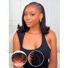 Lwigs Pre-Braided 12 Inches Easy Install Yaki Straght 220% Density Skin Melted HD Lace 13x6 Frontal Braided Wigs UD31