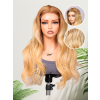 Lwigs Most-Fit Cap Glueless 11x6 Real HD Frontal Lace Wigs Stylist Ombre Blonde Colors With Natural Hairline Loose Wave Style UD12