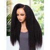 Lwigs Most-Fit Cap Kinky Straight Invisi-Drawstring Flexible Fit HD Lace 360 Glueless Wig With Bleached Knots UD25