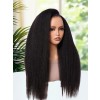 Lwigs Most-Fit Cap Kinky Straight Invisi-Drawstring Flexible Fit HD Lace 360 Glueless Wig With Bleached Knots UD25