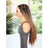 Lwigs Most-Fit Cap Pre-Braided Endless Style Ombre Color Knotless 180% Density Real HD Full Lace Wig UD02