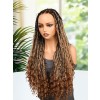 Lwigs Most-Fit Cap Pre-Braided Endless Style Ombre Color Knotless 180% Density Real HD Full Lace Wig UD02