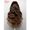 Lwigs New-in Ombre Colored Wigs Pre Plucked HD Transparent Lace Human Hair Middle Part Body Wave 360 Lace Wigs NEW35