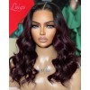 Lwigs New Arrival Ombre Dark Burgundy Color Body Wave Undetectable HD 13x6 Lace Front Wig Beginner Friendly NEW60