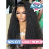 Lwigs New Arrival Pre-plucked Side Part Kinky Straight 100% Brazilian Virgin Human Hair360 HD Lace Wigs With Clean Hairline NEW06