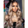 Lwigs New Arrivals Undetectable HD Lace Ombre Color Wavy Virgin Human Hair 13x6 Lace Front Wig With Bleached Knots NEW52