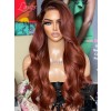 Lwigs New Arrivals 13x6 Undetectable HD Lace Front Wigs Pre-plucked Hairline Red Brown Color Body Wave Middle Part Lace Wig NEW64