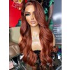 Lwigs New Arrivals 13x6 Undetectable HD Lace Front Wigs Pre-plucked Hairline Red Brown Color Body Wave Middle Part Lace Wig NEW64