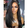 Lwigs New Arrivals 2025 Hot Style Silk Straight With Layered Pre Plucked Natural Hairline Side Part 360 HD Lace Wig NEW27