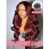 Lwigs New Arrivals 7x6 Dream 007 Lace Front Quick Glueless Burgundy Color Body Wave Invisible Knots Wear & Go Wigs PR01