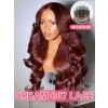 Lwigs New Arrivals 7x5.5 Dream 007 Lace Front Quick Glueless Burgundy Color Body Wave Invisible Knots Wear & Go Wigs PR01