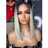Lwigs New Arrivals Short Bob Dark Roots Ombre Color Middle Part Natural Hairline Invisible 13x6 HD Lace Front Wigs NEW65