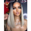 Lwigs New Arrivals Short Bob Dark Roots Ombre Color Middle Part Natural Hairline Invisible 13x6 HD Lace Front Wigs NEW65