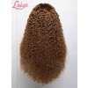 Lwigs New Arrivials Brown Hair Color Pre-plucked Clean Hairline Curly Hairstyles 360 HD Clear Swiss Lace Wigs NEW39