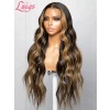 Lwigs New Arrivials Clean Hairline Body Wave HD Lace Highlight Color Wavy Hairstyles 360 Lace Wig Bleached Knots NEW40