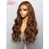 Special Price For Lwigs VIP Customer 28 Inches 180% Dnesity 13x4 Lace Front Wig Brown Color Side Part Body Wave VIP38