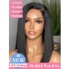 Lwigs Wear & Go Side Part Bob Haircut Bleached Single Knots Silk Straight 5x5 Glueless Closure Wig Beginner Friendly Lwigs127