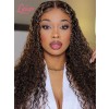 Mother's Day Love 5X5 HD Lace Closure Wigs Deep Curly Highlights With Body Wave Virgin Hair MD04