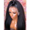Natural Color Brazilian Kinky Straight Human Hair Wig Yaki Straight Undetectable Lace Front Virgin Hair Wigs Lwigs20