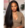 Natural Color Wig For Sale Kinky Straight 100% Human Hair High Yaki Glueless Install Undetectable HD Full Lace Wig Lwigs80