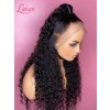 Natural Color Pre Plucked Clean Hairline Human Virgin Hair Front Wigs Undetectable HD Lace Wavy Curls 13x6 Frontal Wig Lwigs129