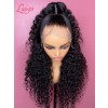 Natural Color Pre Plucked Clean Hairline Human Virgin Hair Front Wigs Undetectable HD Lace Wavy Curls 13x6 Frontal Wig Lwigs129