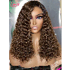 New 2025 Hair Style Trends Brown Hair Color Ash Glueless 360 Lace Real Human Hair Wig Curly Wigs For Black Women NEW21