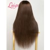 New Arrival Bleached Knots #3 Dark Brown Color Virgin Brazilian Human Hair Silky Straight 360 HD Lace Wigs NEW02