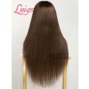 Lwigs New Arrival Bleached Knots #3 Dark Brown Color Virgin Brazilian Human Hair Silky Straight 360 HD Lace Wigs NEW12