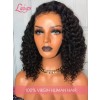 New Arrival Elastic Band Undetectable HD Dream Swiss Lace 13X6 Curly Wavy 360 Lace Front Wig With Fake Scalp Lwigs243