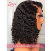 New Arrival Elastic Band Undetectable HD Dream Swiss Lace 13X6 Curly Wavy 360 Lace Front Wig With Fake Scalp Lwigs243