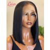 Undetectable HD Dream Swiss Lace Straight Short Bob Wig Brazilian Virgin Human Hair 360 Lace Wigs Lwigs157