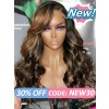 New Coming Quality Colored Wigs Pre Plucked HD 360 Lace Wigs Human Hair Side Part Highlight Color Body Wave Hair Wig NEW26