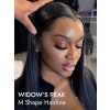 New Fashion Trendy Lagos M Shape Hairline Widows Peak Silky Straight Undectable HD Lace 13x6 Front Wigs LW512