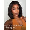 New Fashion Trendy Lagos M Shape Hairline Widows Peak Silky Straight Undectable HD Lace 13x6 Front Wigs LW512