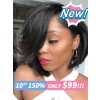 New In Short Bob Human Hair Lace Front $99 Only 10 Inch Light Yaki Bob Haircut C-Part Lace Wig For Black Women Lwigs264