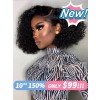 New In Short Bob With Side Part $99 Only 10 Inch Pre-bleached Knots Curly Bob Haircut C-Part Lace Wig Lwigs254