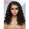 NEW Realistic Curly 4C Edges Free Parting 13x4 Water Wave Undetectable Lace Front Wig With Mother-Growth Curly Hairline Lwigs44