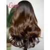 New Style HD Lace 100% Brazilan Virgin Human Hair 13x6 Black/Brown Ombre Highlights Color Body Wave Lace Front Wig NEW05