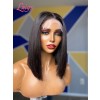 Short Blunt Cut Bob Lace Front Wigs Middle Part Super Soft 100% Virgin Hair With Pre-Plucked Natural Hairline Lwigs358