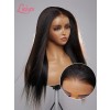 NEW Updated Pre-plucked Natural Yaki Hairline Undetectable Transparent Lace Human Hair 13x4 Kinky Straight Wigs Lwigs43