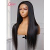 NEW Updated Pre-plucked Natural Yaki Hairline Undetectable Transparent Lace Human Hair 13x4 Kinky Straight Wigs Lwigs43