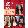 Lwigs 2022 New Year Deal Pay 1 Get 4 Human Virgin Hair Pre-bleached And Pre-plucked Lace Front Wigs NY104