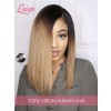 Straight Ombre Color 1b/30# Brazilian Virgin Hair 12A Grade Bob Style Lace Front Wigs Lwigs135