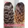 Ombre Chestnut Brown With Honey- brown Hair End Soft Virgin Hair 360 Lace Wig Body Wave Frontal Wigs Hairline Pre Plucked Lwigs359