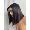 Lwigs New Arrivals Skinlike HD Lace Silky Straight Bob 12 Inch 200% Density Dress-up Highlight Color 5x5 Closure Wigs Lwigs720