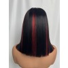 Lwigs New Arrivals Skinlike HD Lace Silky Straight Bob 12 Inch 200% Density Dress-up Highlight Color 5x5 Closure Wigs Lwigs720