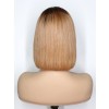 Short Hair Magic Glamorous Ash Blonde Brown Ombre Color Bob Lace Wig Dream Lace Frontal Wigs Single Knots Lwigs346