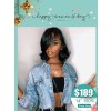 Women's Day Special Short Bob Haircut Brazilian Human Hair 13x4 Transparent Lace Front Wig Pre-Plucked Hairline WD04